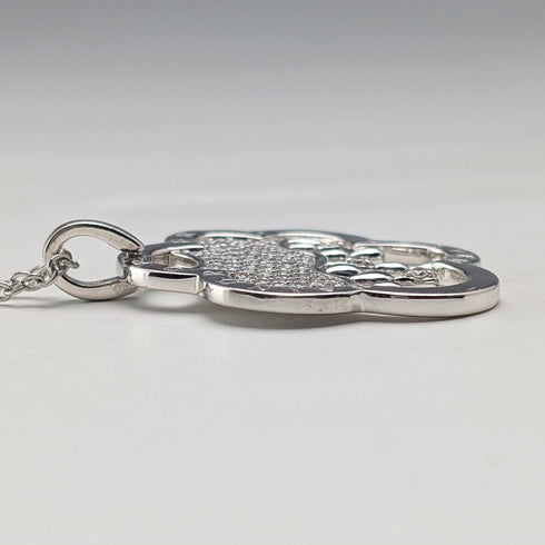 ヴィンテージ 純銀製ペンダント 雨と雲デザイン 13.5g ネックレス付き